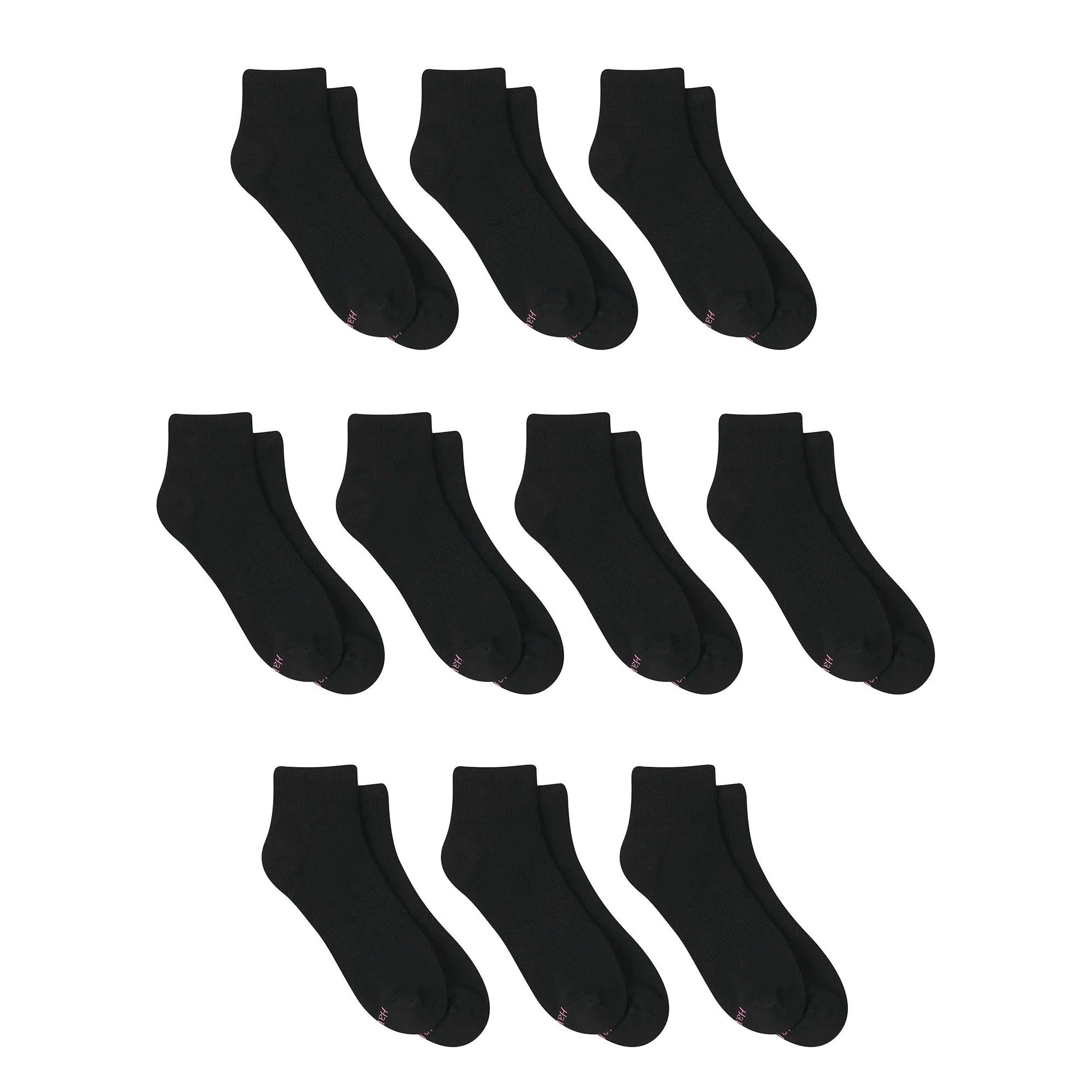 Hanes Womens Comfort Fit Ankle Socks 10-Pack