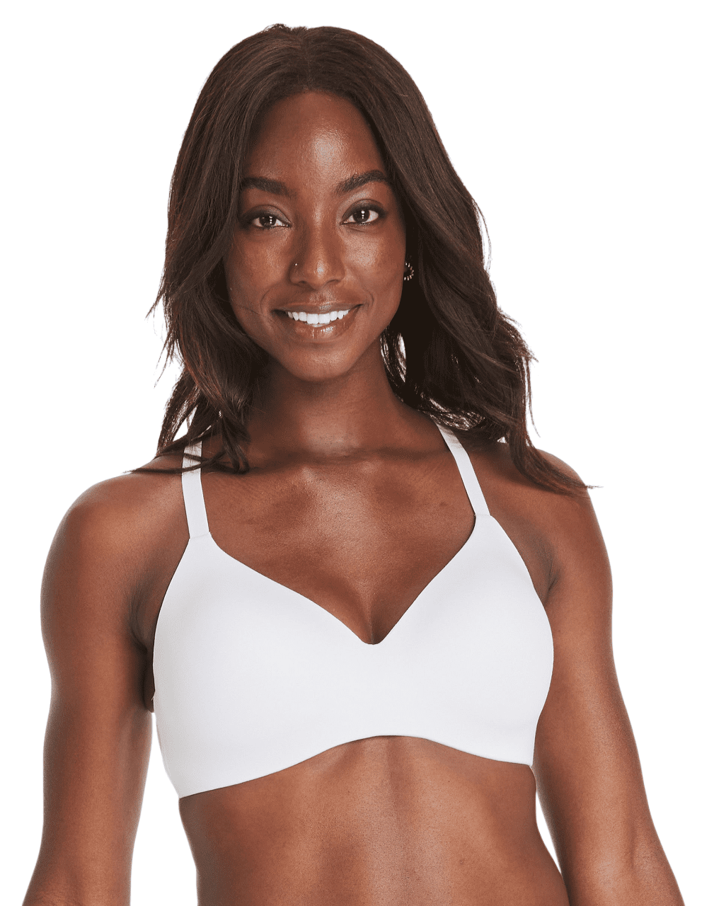 Hanes Womens Concealing Petals Wireless Bra with Convertible Straps