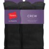 Hanes Ultimate Womens Cushioned Crew Socks 6-Pairs
