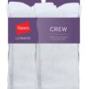 Hanes Ultimate Womens Cushioned Crew Socks 6-Pairs