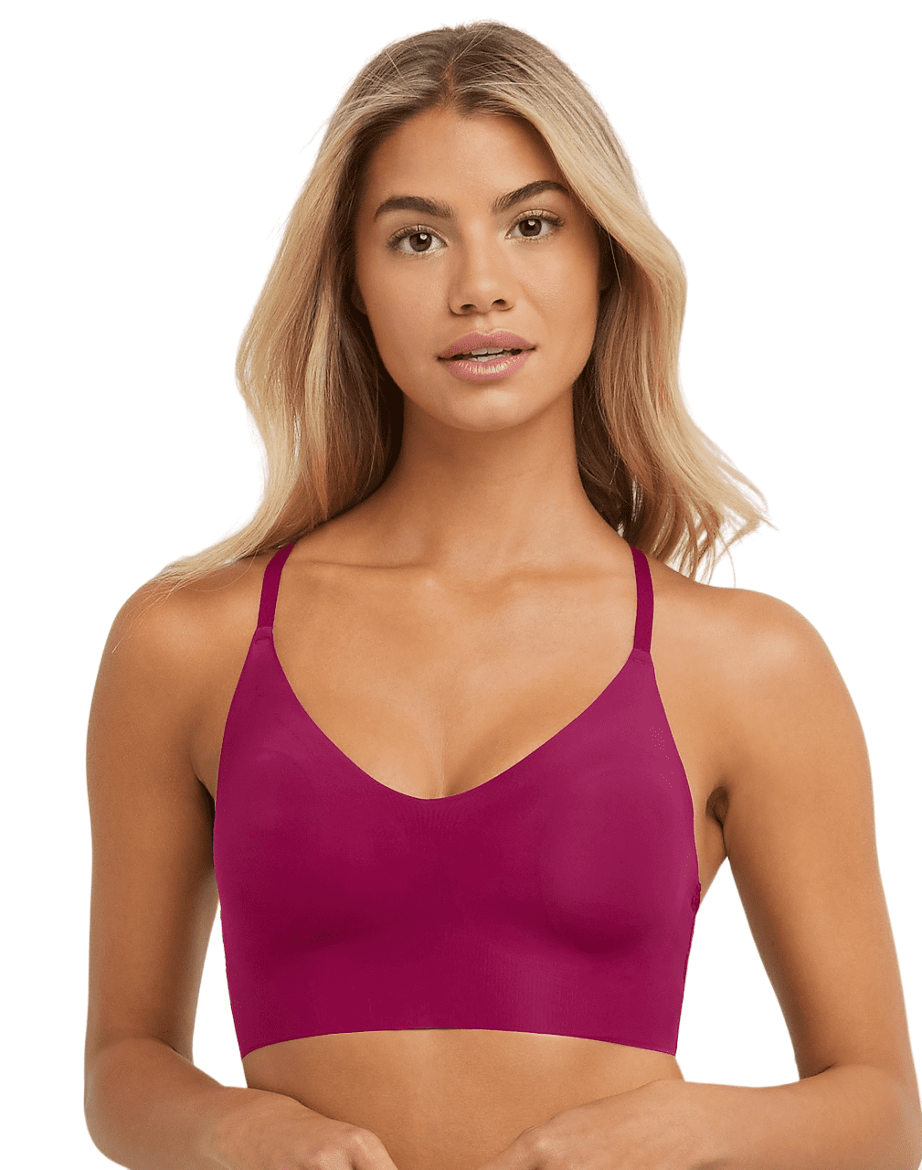 Maidenform Womens Pure Comfort® V-Neck Pullover Lace Back Wirefree Bra