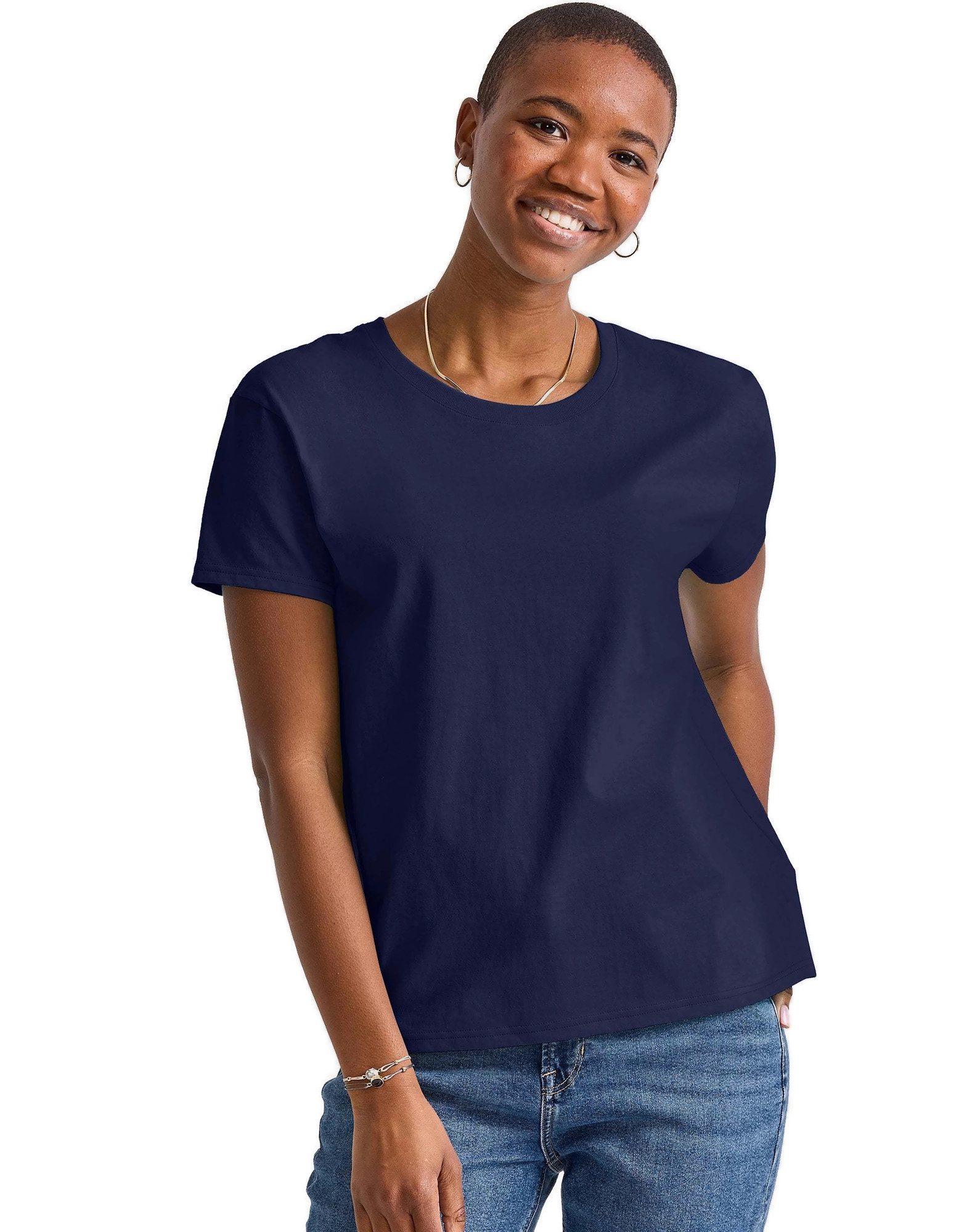 Hanes Essentials Women’s Cotton T-Shirt, Oversized Fit