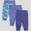 Hanes Flexy Baby Knit Pull-On Jogger Pants, 4-Way Stretch, Adjustable Waistband and Cuffs, Boys & Girls, 3-Pack