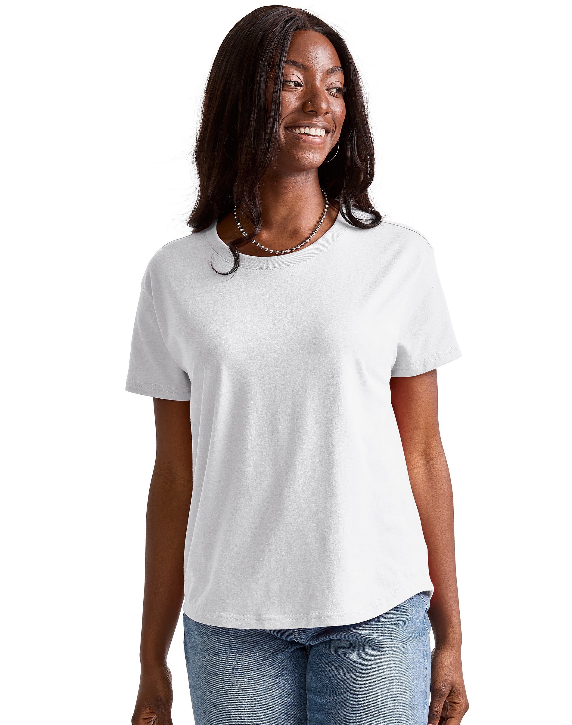 Hanes Originals Womens Relaxed Fit Cotton T-Shirt