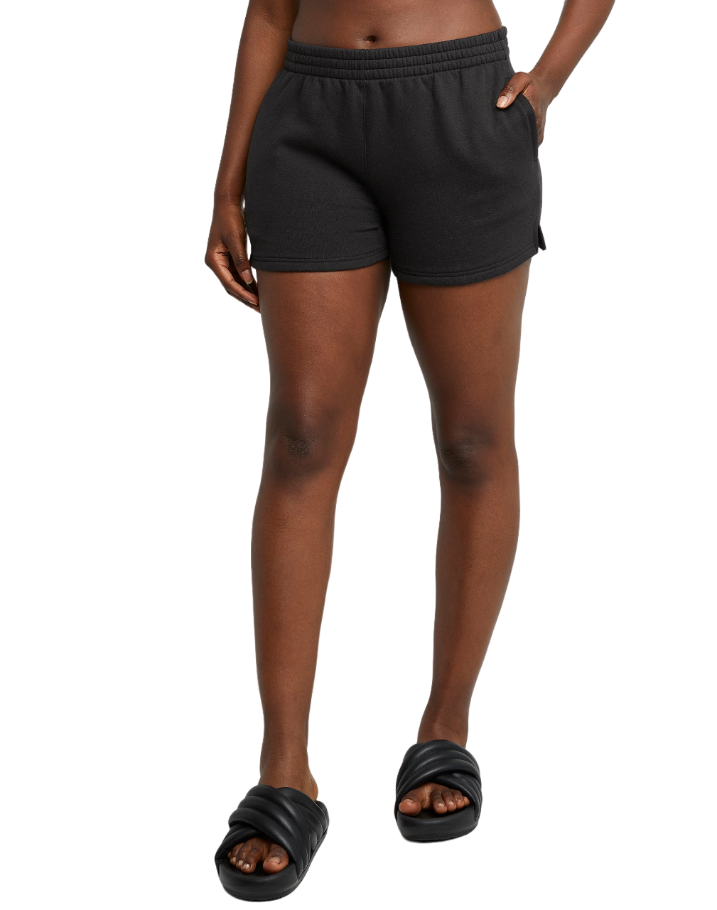 Hanes Originals Womens 2" Sweat Shorts with Pockets