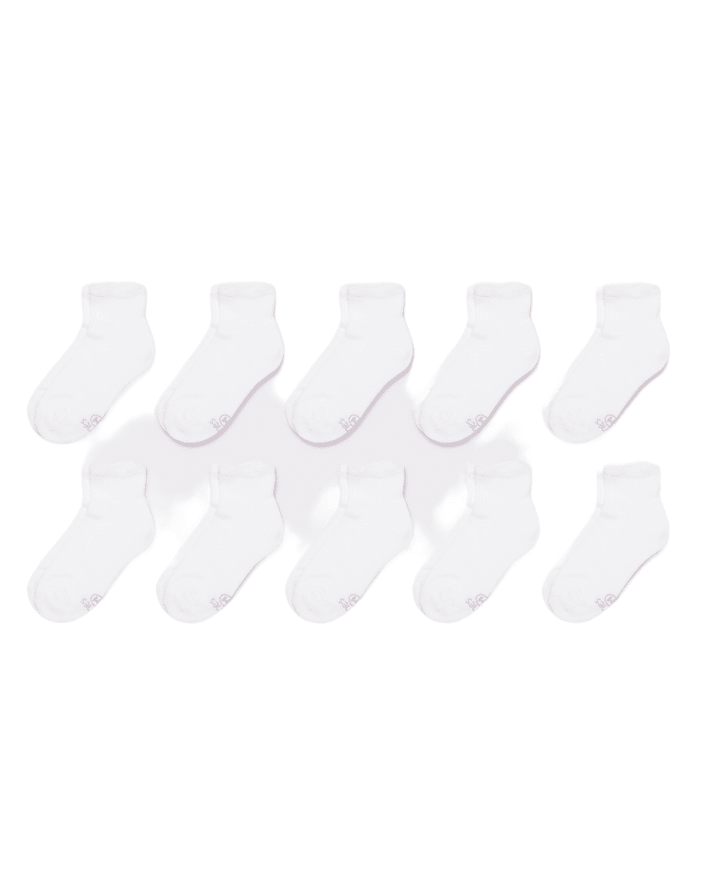 Hanes Girls Cushioned Ankle Socks 10 Pack