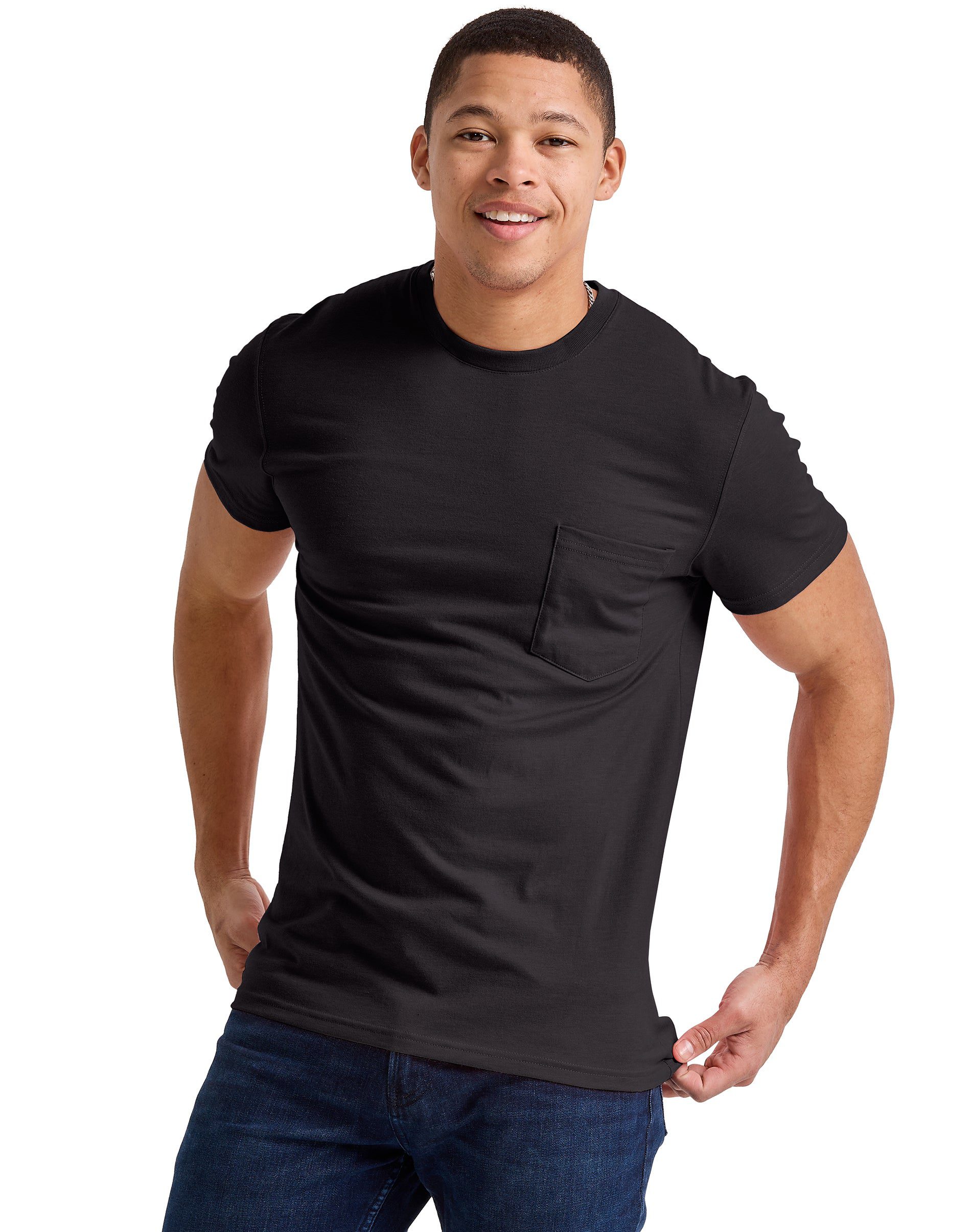 Hanes Originals Mens Tri-Blend Pocket T-Shirt