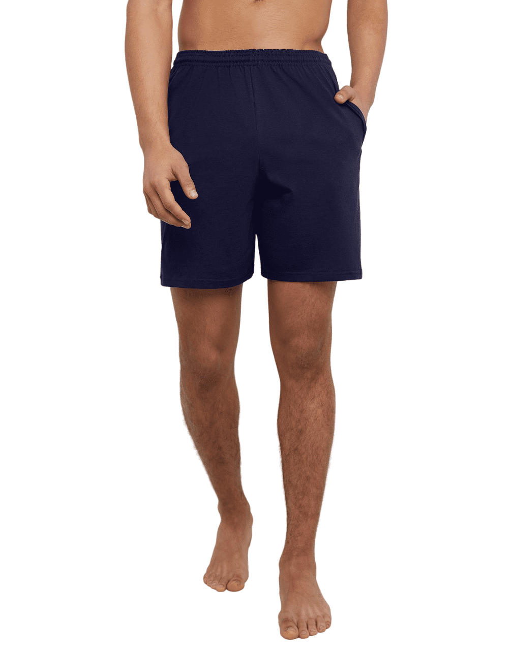 Hanes Essentials Mens Cotton 7.5" Shorts With Pockets