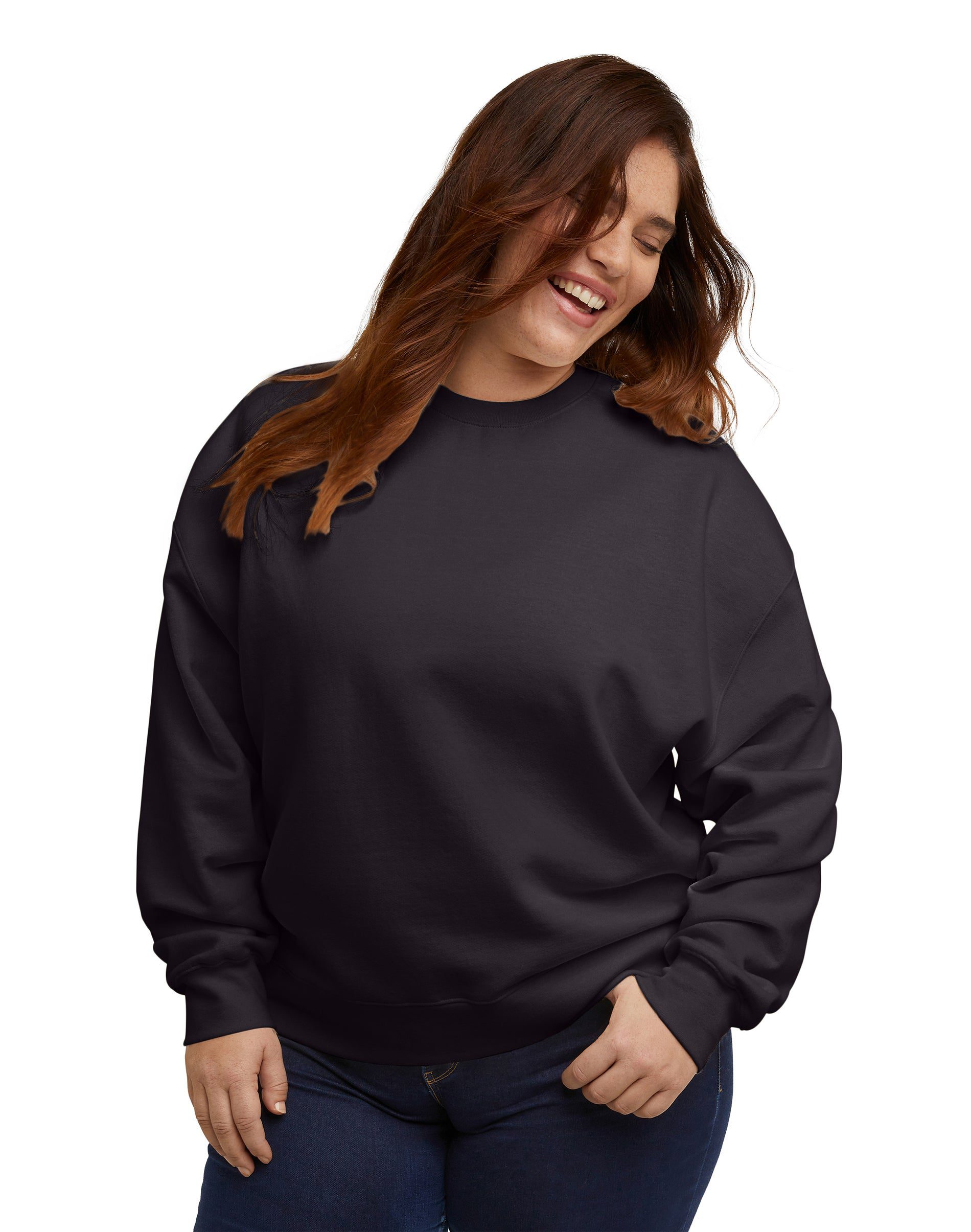 Hanes Originals Womens Fleece Plus Sizes Sweatshirt