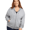 Hanes Originals Womens Fleece Plus Sizes Zip-Up Hoodie