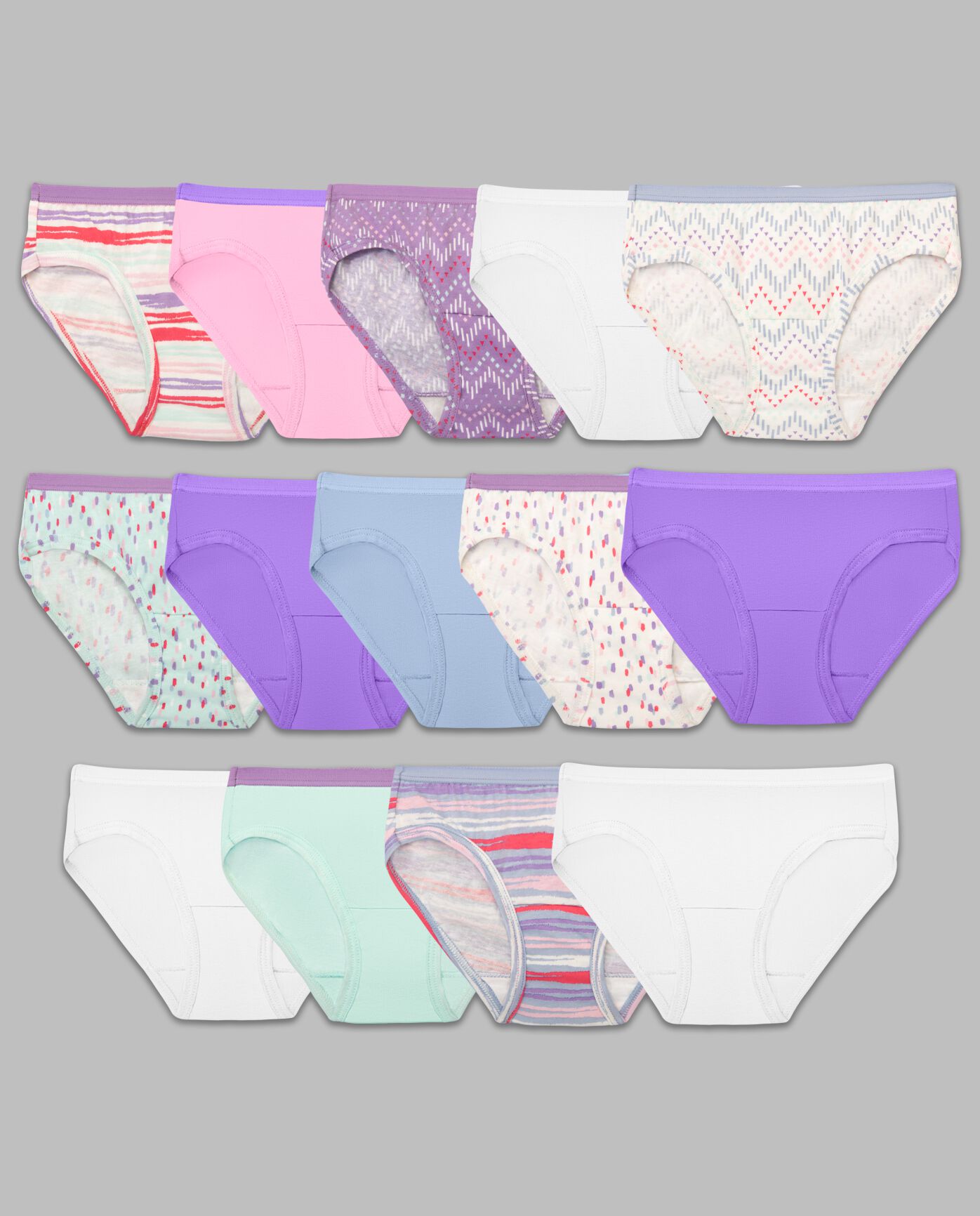 Girls' Eversoft® Hipster Underwear, Assorted 14 Pack