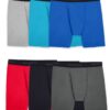 Big Men's Cotton Stretch Boxer Briefs, Assorted 6 Pack