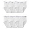 Men's Cotton Briefs, White 6 Pack