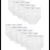 Men's Cotton Briefs, White 9 Pack