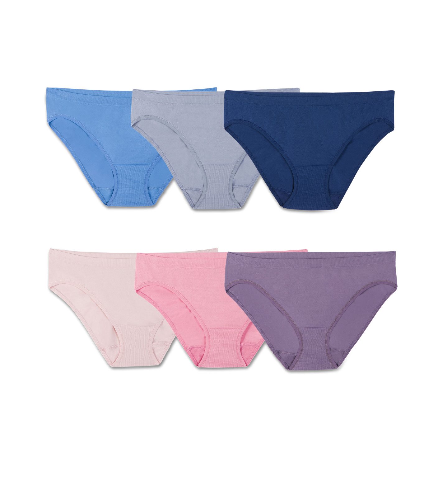 Women's 360 Stretch Seamless Bikini Panty, Assorted 6 Pack