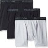 Men's Breathable cotton Micro-Mesh Boxer Briefs, Black and Gray 3 Pack