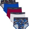 Boys' Fashion Briefs, Assorted Print and Solid 5 Pack