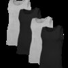 Fruit of the Loom Men's Premium A-Shirt, Black and Gray 4 Pack