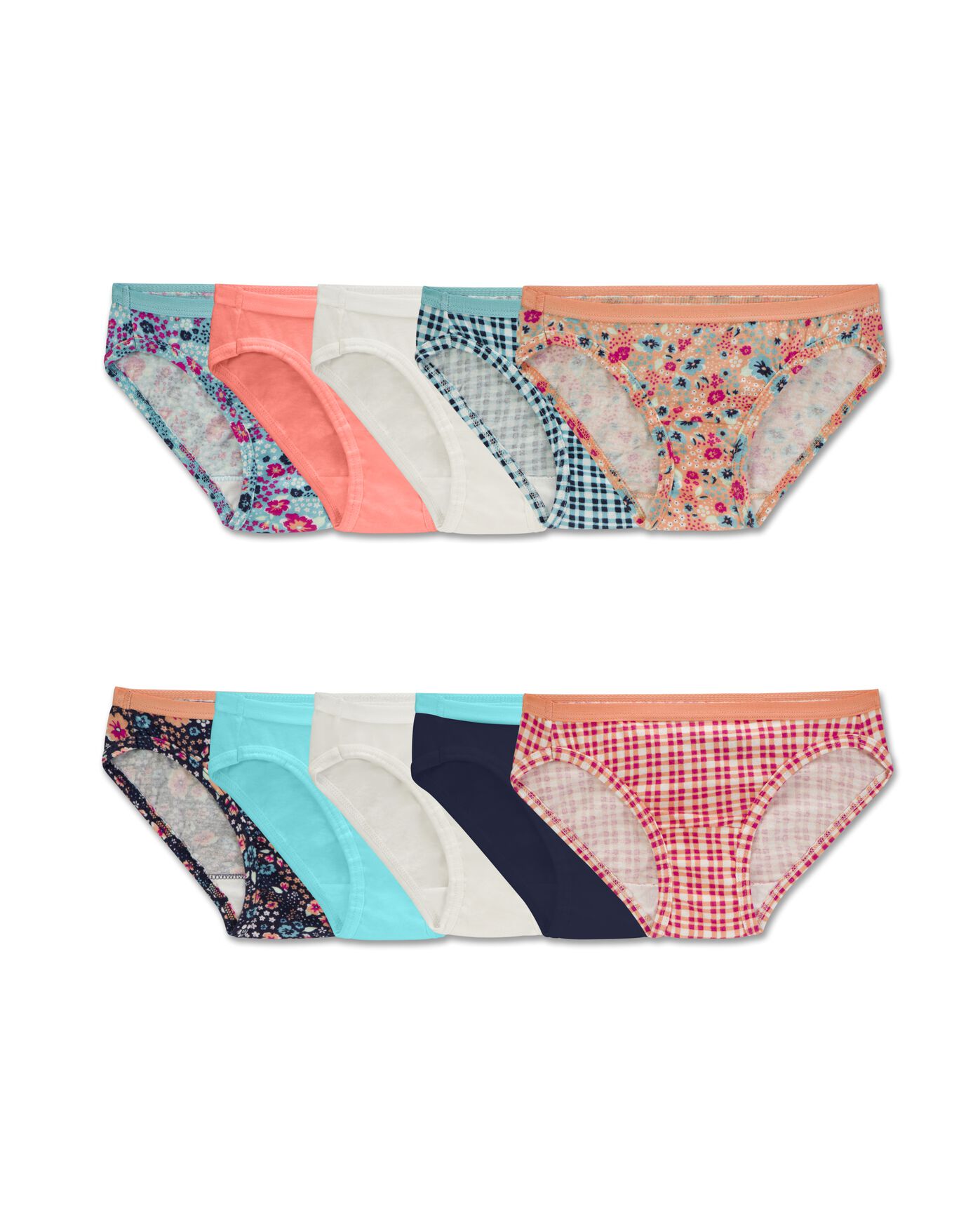 Girls' Eversoft® Bikini Underwear, Assorted 10 Pack