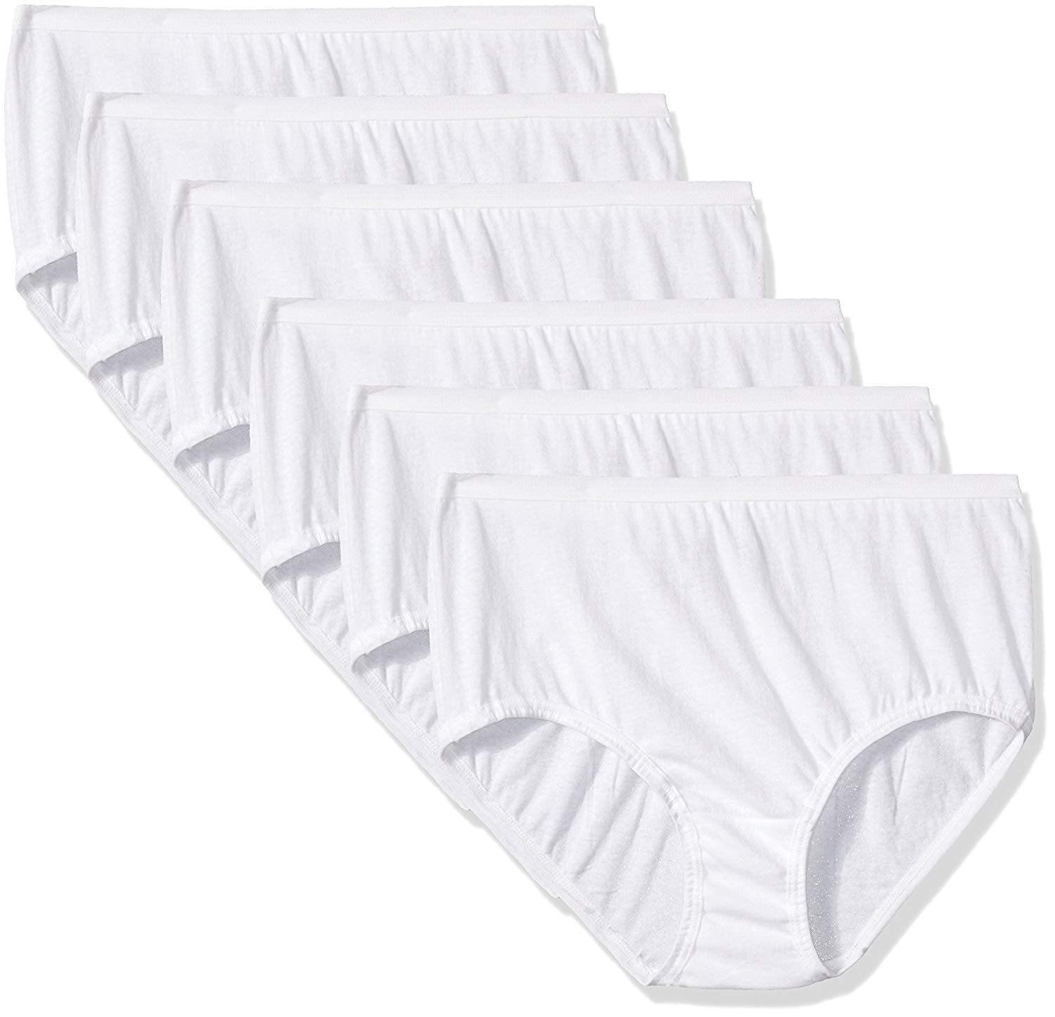 Girls' Eversoft® Brief Underwear, White 6 Pack