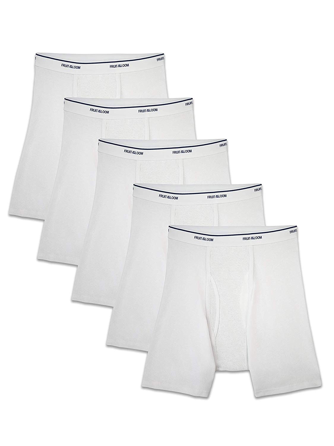 Men's Eversoft® CoolZone® Fly Boxer Briefs, White 5 Pack