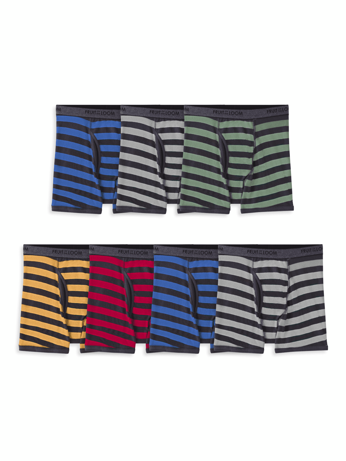 Boys' Eversoft® CoolZone® Boxer Briefs, Assorted Stripe 7 Pack