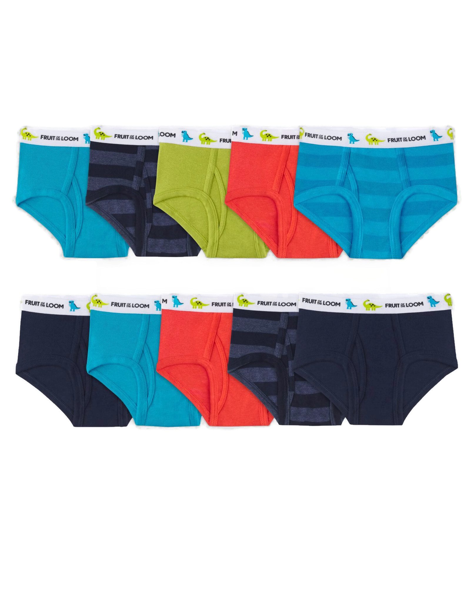 Toddler Boys' Briefs, Assorted 10 Pack