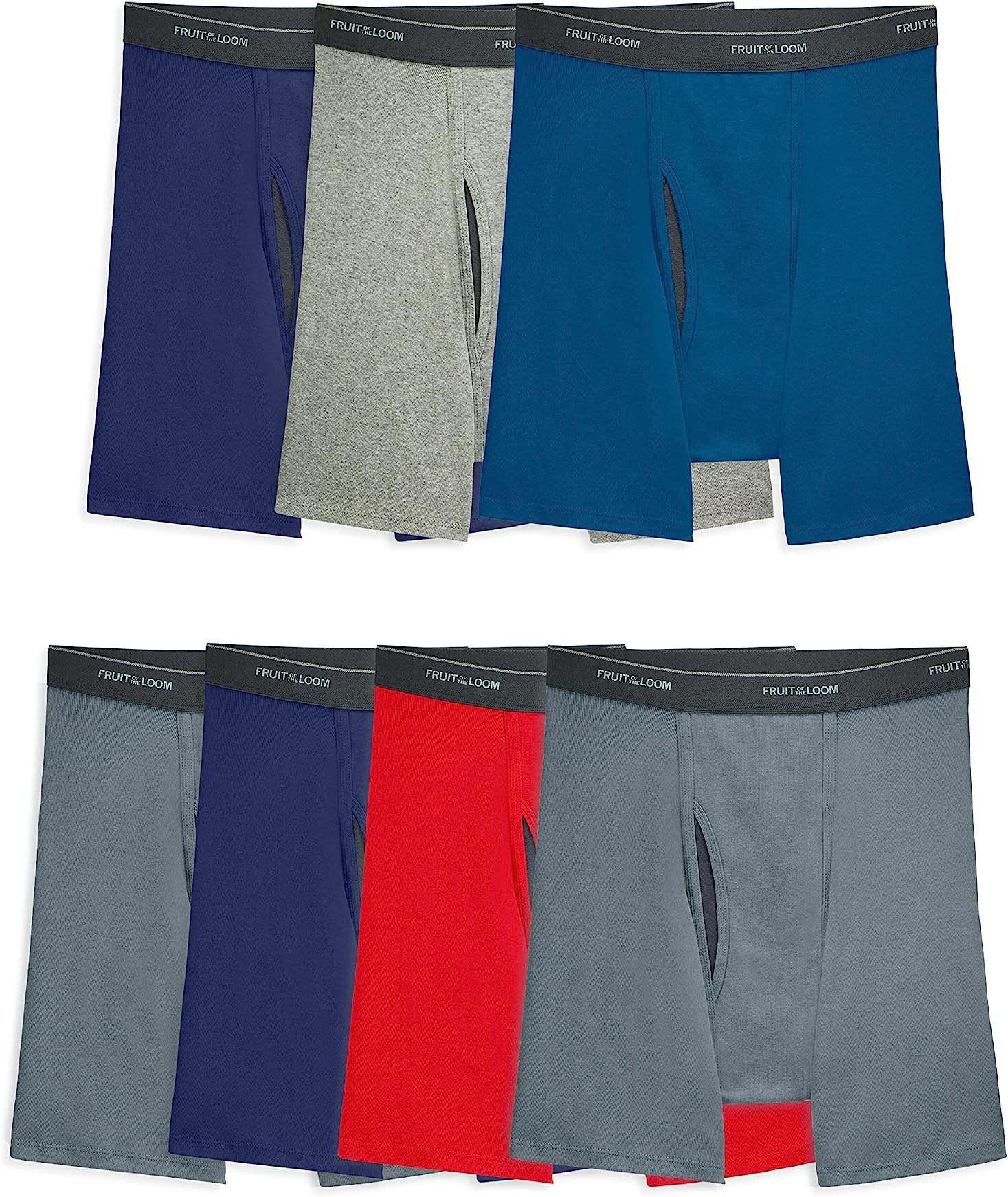 Men's Eversoft® CoolZone® Fly Boxer Briefs, Assorted 7 Pack