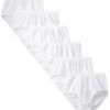 Women's Cotton Brief Panty, White 6 Pack