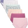 Women's Cotton Brief Panty, Assorted 6 Pack