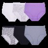 Women's Cotton Brief Panty, Assorted 6 Pack