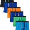 Boys' Breathable Micro-Mesh Boxer Briefs, Assorted 5 Pack