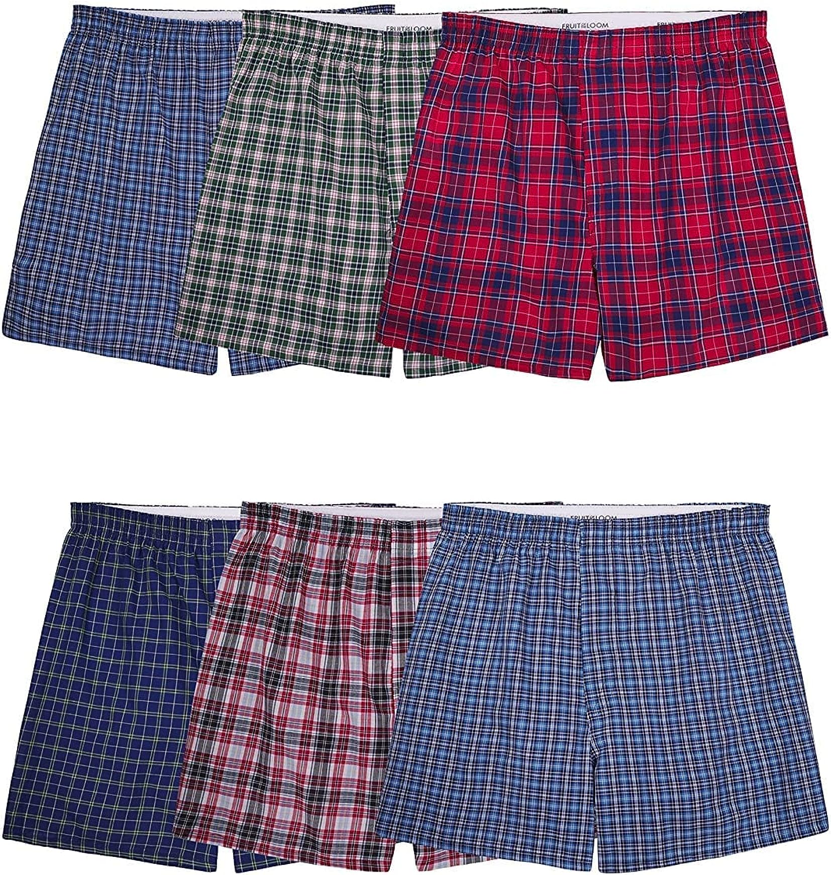 Men's Boxers, Tartan 6 Pack