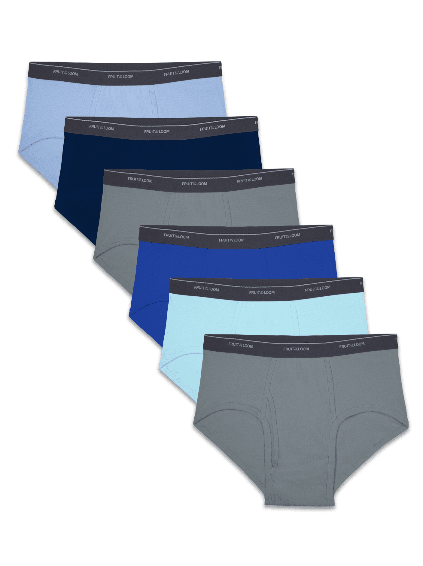 Men's Fashion Briefs, Extended Sizes Assorted 6 Pack