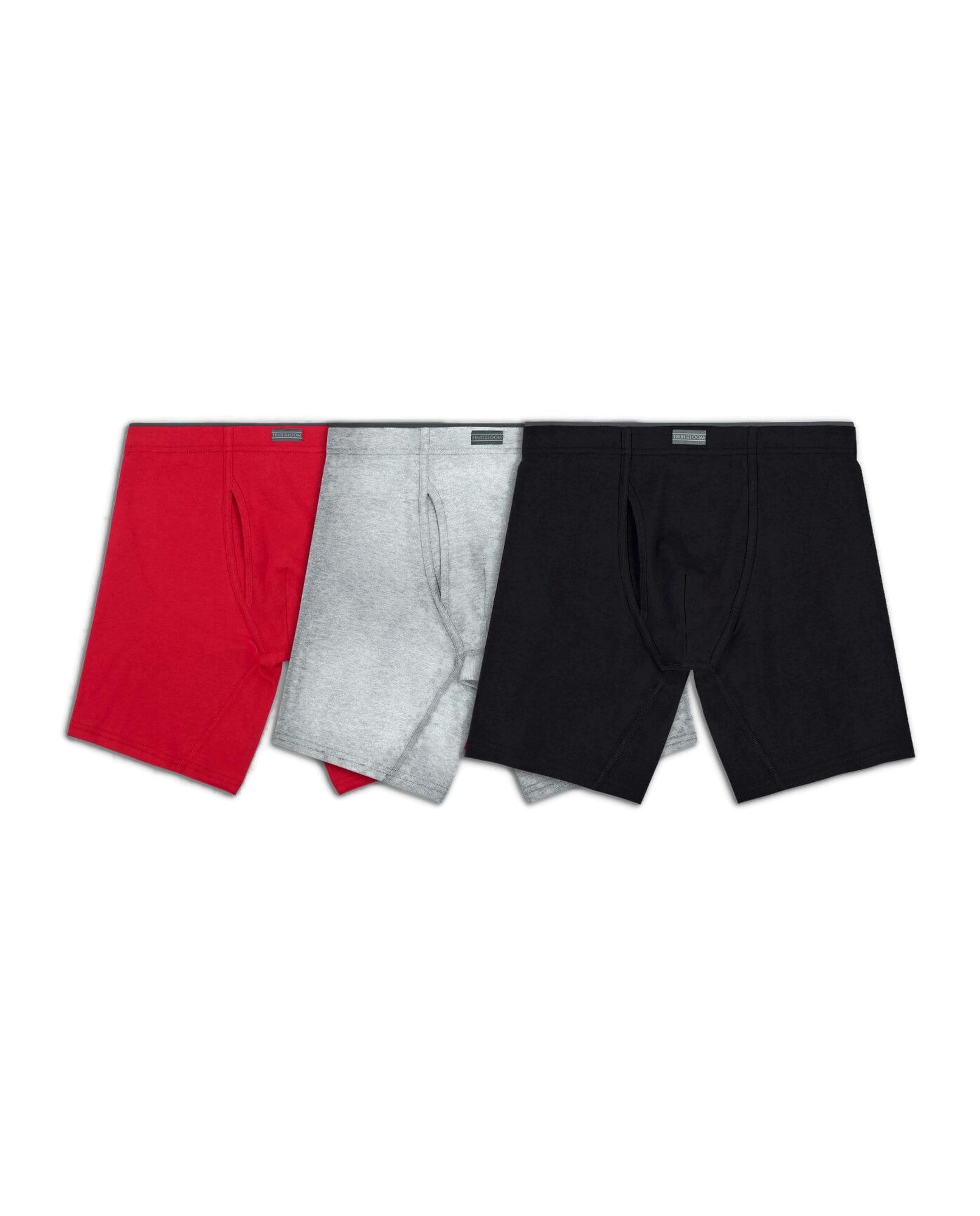 Men's Crafted Comfort™ Fabric Covered Waistband Boxer Briefs, Assorted 3 Pack
