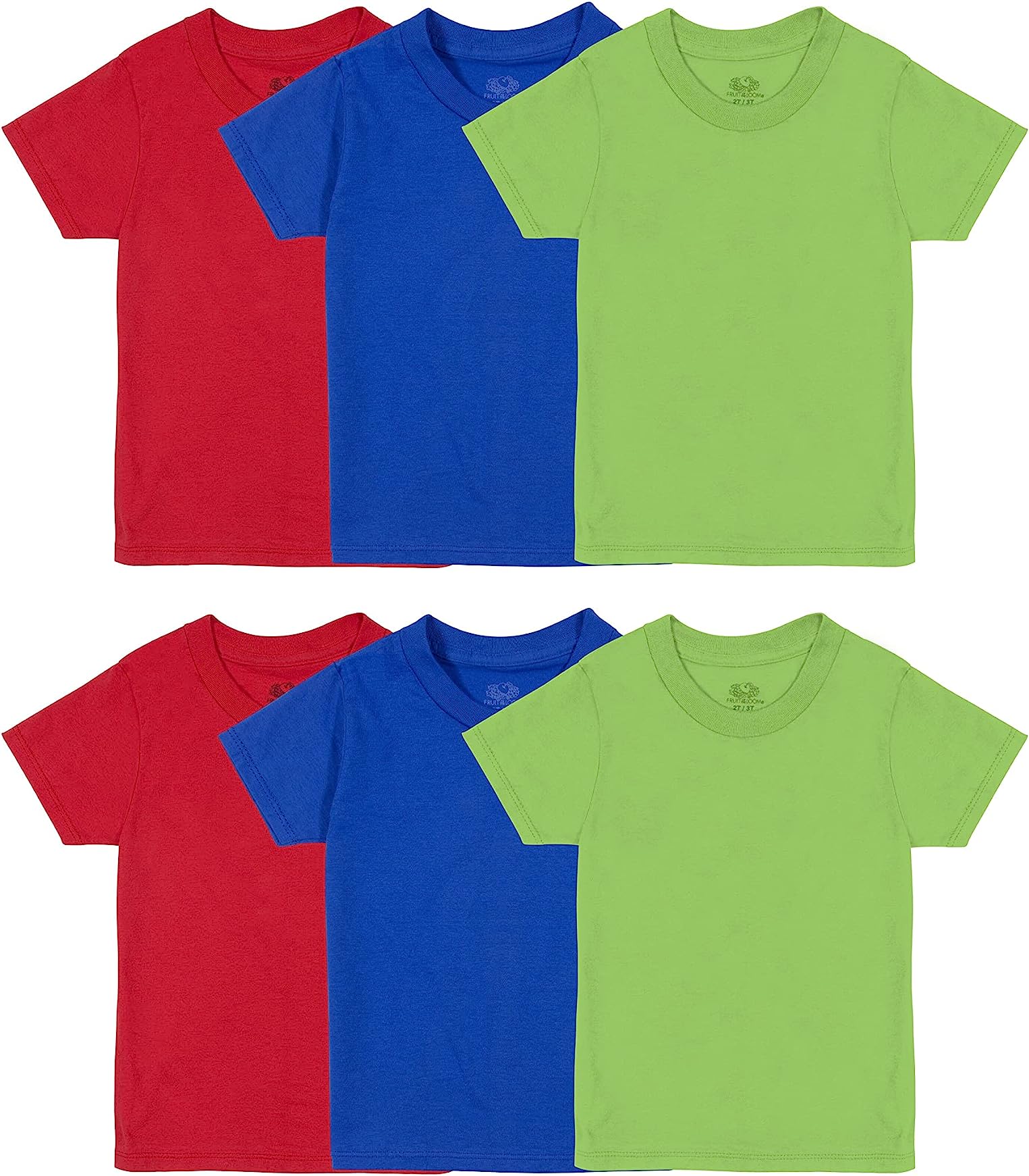 Toddler Boys' Crew T-Shirt, Assorted 6 Pack