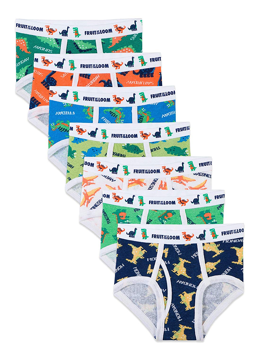 Toddler Boys' Days of the Week Print Briefs, Assorted 7 Pack