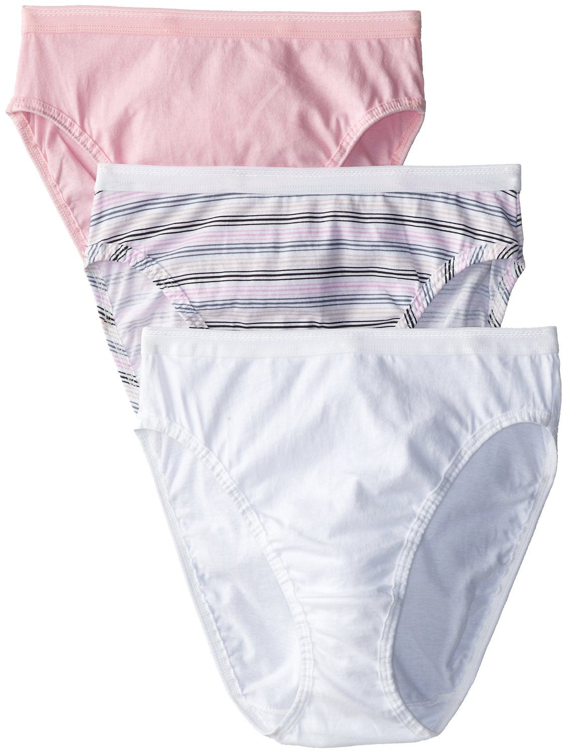 Women's Cotton Hi-Cut Panty, Assorted 3 Pack