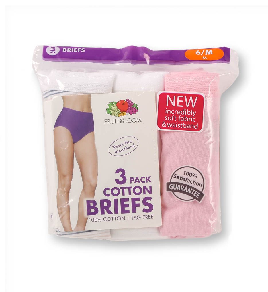 Women's Cotton Brief Panty, Assorted 3 Pack