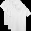 Men's Short Sleeve V-neck T-Shirt, White 3 Pack