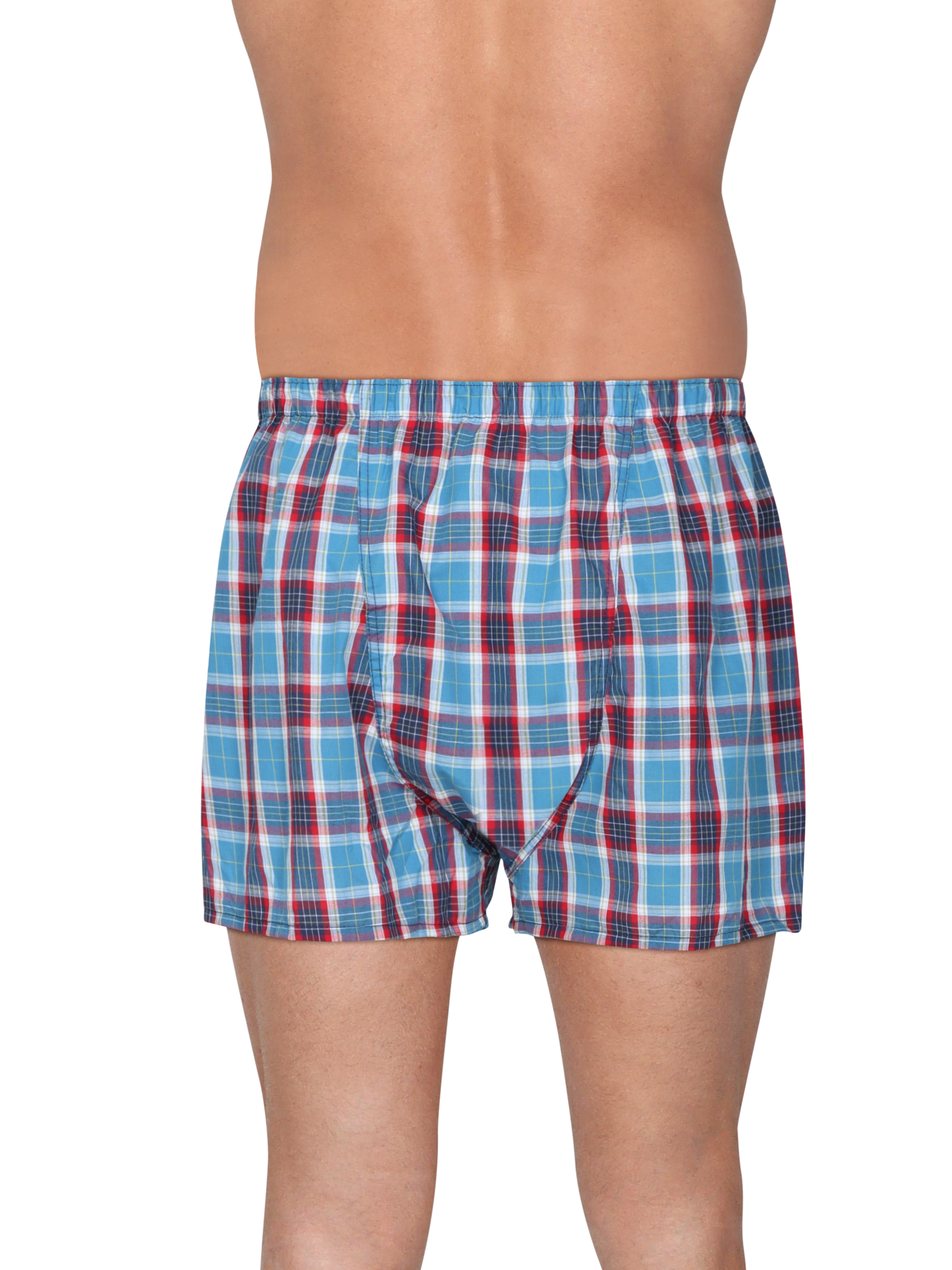 Fruit of the Loom Men's Premium Boxers, Assorted Plaid 4 Pack