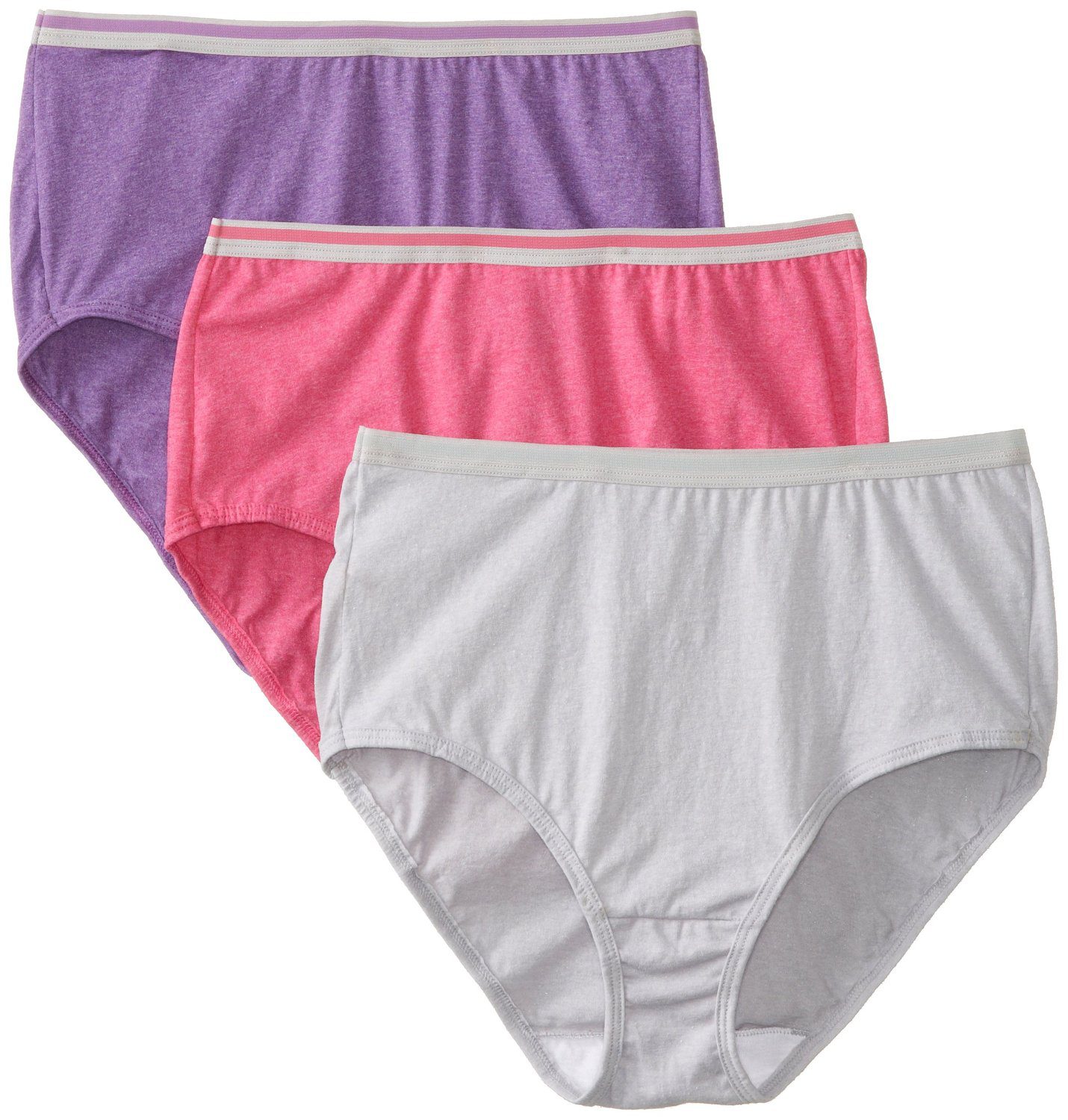 Women's Heather Brief Panty, Assorted 3 Pack