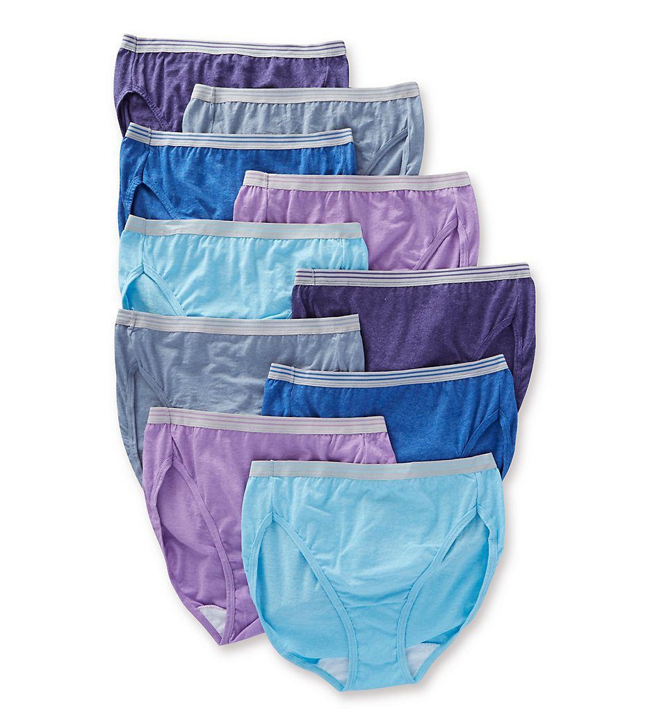 Women's Heather Hi Cut Panty, Assorted 10 Pack