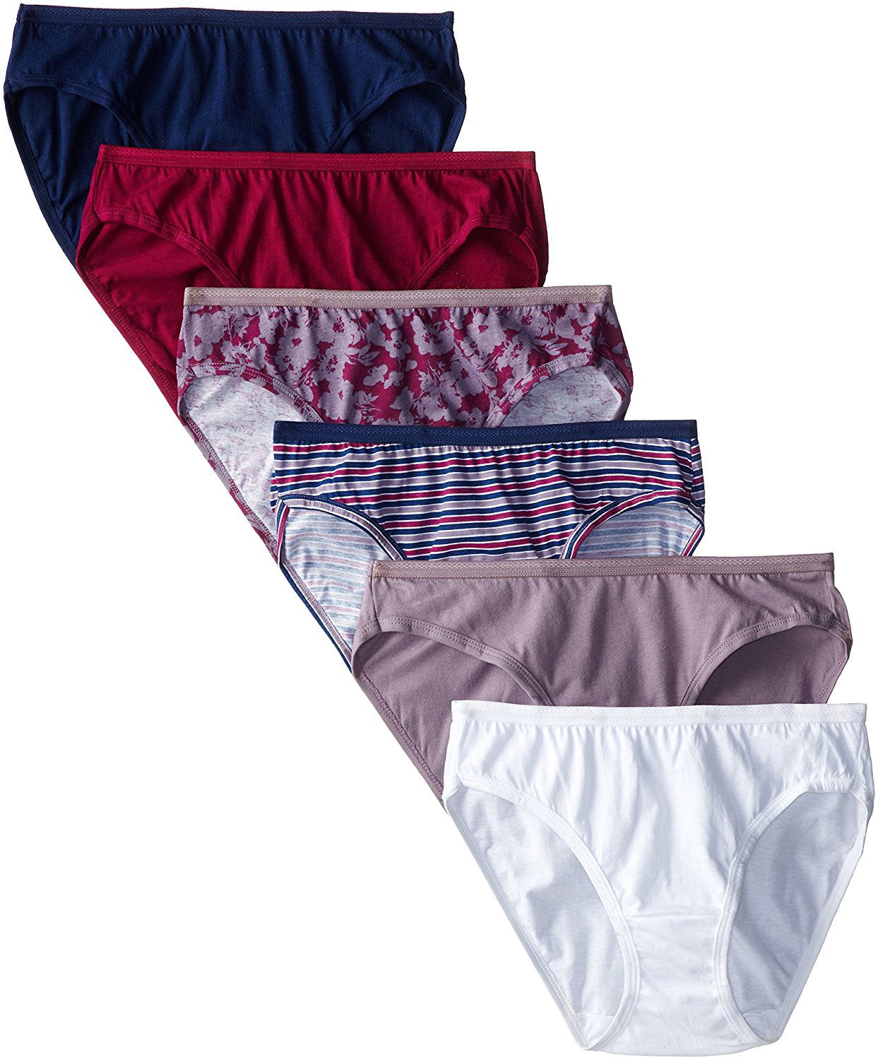 Women's Cotton Bikini Panty, Assorted 6 Pack