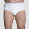 Men's Cotton Briefs, Extended Sizes White 8 Pack