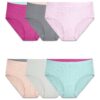 Women's Breathable Micro-Mesh Low-Rise Brief Panty, Assorted 6 Pack