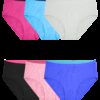 Women's Breathable Micro-Mesh Low-Rise Brief Panty, Assorted 6 Pack