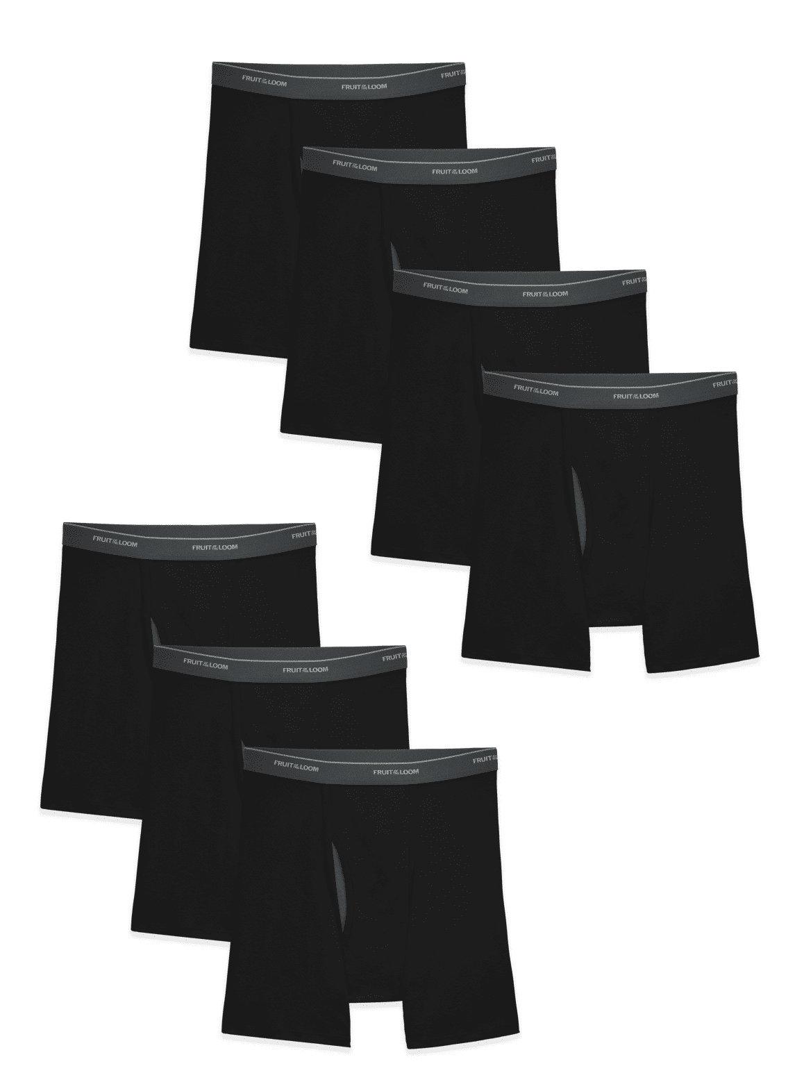 Men's Eversoft® CoolZone® Fly Boxer Briefs, Black 7 Pack