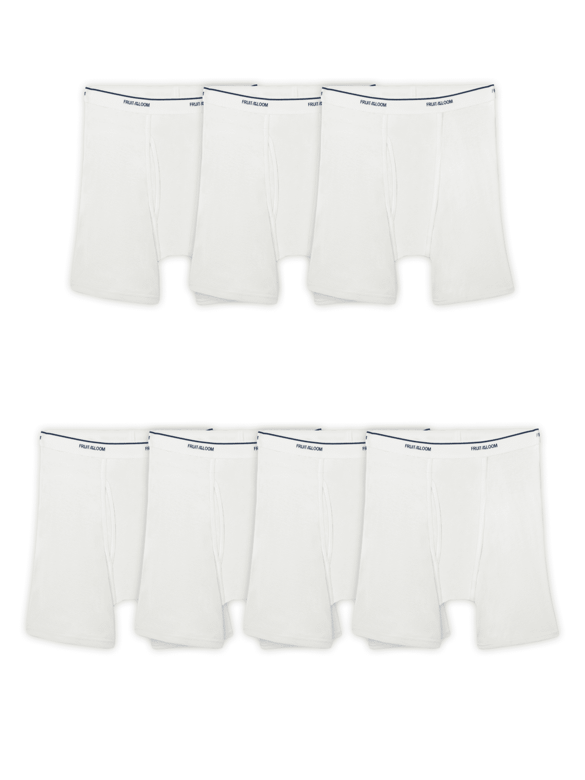 Men's CoolZone® Fly Boxer Briefs, White 7 Pack