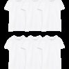 Big Men's Short Sleeve Crew T-Shirt, White 6 Pack